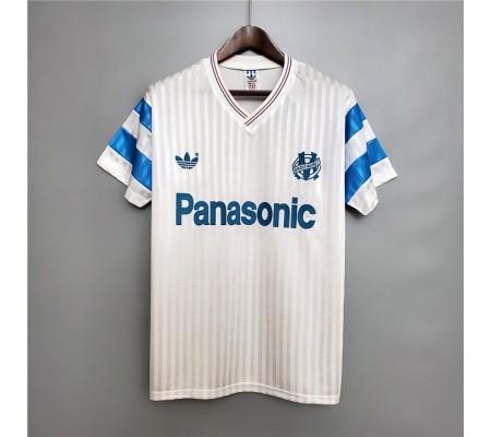 Marseilles 90/91 Home White Soccer Jersey